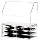 Clear Makeup Organizer And Storage With Lid Stackable X Large 4 Drawers