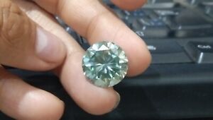 CLEARANCE SALE Loose Moissanite Excellent Green Round Cut 9.92 Carat
