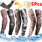 New Listing5 pcs Men Women Tattoo Cooling Arm Sleeves Cycling Basketball UV Sun Protection