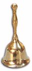 One Polished Brass Hand Bell 5 Inch High for Church Dinner School Reception