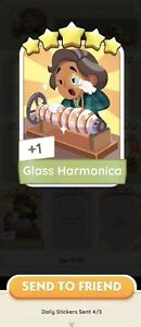 Monopoly Go 5 Star Card Sticker ⭐⭐⭐⭐⭐ Set 17 Glass Harmonica