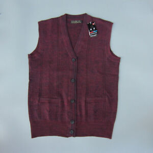 Men Knitted Vest Tank V-neck Sleeveless Sweater Cardigan Waistcoat Basic Gilet