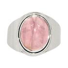 Natural Rose Quartz - Madagascar 925 Sterling Silver Ring Jewelry s.8 CR28635