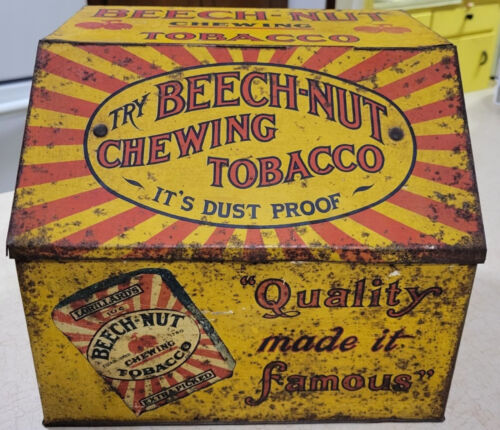 New ListingBEECH-NUT Chewing TOBACCO Advertising COUNTRY Store COUNTER Sales DISPLAY Tin