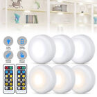 6Pcs Wireless LED Puck Lights Closet Under Cabinet Lighting With Remote Control