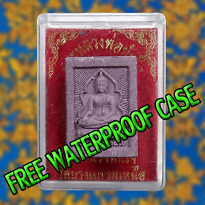 FREE Waterproof Case Genuine Thai Buddha Amulet Phra LP Thanchai Wealth Talisman