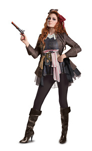 Adult Captain Jack Sparrow Pirates of the Caribbean  Deluxe Costume Small