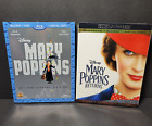 Lot Of 2 Mary Poppins 50th Anniversary (Blu-Ray) Mary Poppins Returns 4K Blu-Ray