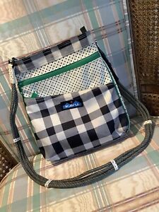 KAVU Original Rope Handbag RARE Checked Crossbody Sling Bag Purse Shoulder Bag