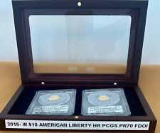 LOT OF TWO: 2018-W $10 PCGS PR70  American Liberty High Relief FDOI  Cleveland