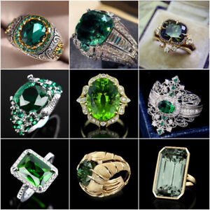 925 Silver Rings Women Cubic Zirconia Fashion Wedding Party Ring Jewelry Sz 6-10