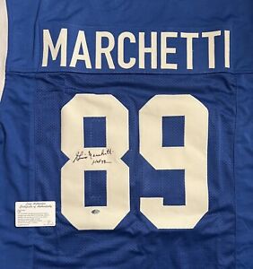 GINO MARCHETTI Autographed Jersey *Leaf COA* HOF Baltimore Indianapolis Colts
