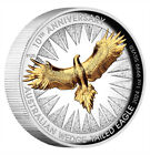 New Listing2024 Wedge-tailed Eagle 10th Ann 1oz Silver Proof High Relief gilded, Perth Mint