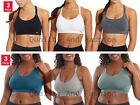 NEW! Puma Women's Performance Seamless Sports Bra Removable Cups 3-Pack S/XL