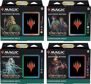 Magic the Gathering- Sealed Lord of the Rings Commander Deck Case Set of 4