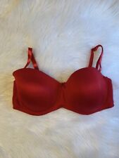 Pure Beatuy By Rene Rofe Bra Womens Size 42DD Red Lightly Lined Underwire