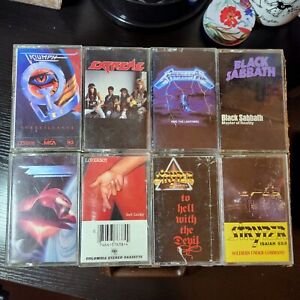 New ListingLot 20 Vintage Metal Classic Rock Cassette Tapes Metallica Black Sabbath Tested!