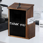 Wooden Locking Suggestion Box Ballot Donation for Office Commercial Wall Mounted