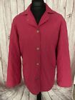 ESCADA SPORT Vintage Pink Quilted Coach Jacket Coat Ladies Large Gold Buttons
