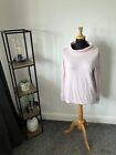 Pure Collection Cashmere Blend Jumper Sweater Soft Pink Size 12