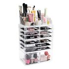 Extra Large Makeup Organizer Stand - 4pc Stackable Make Up Organizers and Sto...
