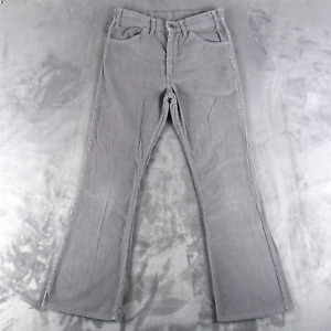Vintage 70s 80s Levi's 646 Corduroy Bell Bottom Pants Size 31x31 Gray Flare