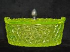 EAPG GILLINDER & SONS INC. VASELINE NO. 408 DAISY & BUTTON COVERED BUTTER DISH