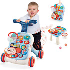 Sit-To-Stand Learning Walker 3 in 1 Baby Walker for Girls Boys Baby Activity Cen