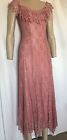 Rose Pink Lace Peasant Casual, Western, Special Occasion Dress -Small and Medium