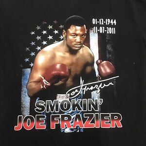 Vintage Smokin Joe Frazier Legend Ring Boxing memorial Shirt Rap Tee Bootleg