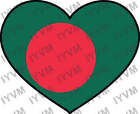 Bangladesh Flag Heart Sticker Decal