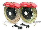 Brembo FRONT GT Brake BBK 4pot Red 332x32 Drill A4 B5 96-01 A6 C5 2.8L 98-04 (For: Audi)
