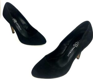 Rock & Republic Women’s Black Suede Stiletto Heels, Pumps Sz:9.5M RRGWENBLACK