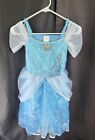 Disney Store Cinderella Costume Blue Gown Princess Child Size XS 4 Gem Cameo V2