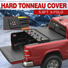 5.7/5.8FT 3-Fold Hard Truck Bed Tonneau Cover For 2009-2023 Ram 1500 Waterproof