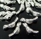 25 Antique Silver Pewter Tiny Fly 3-D Bird Sparrow Beads 11x4mm