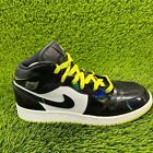 Nike Air Jordan 1 Mid Womens Size 8.5 Black Athletic Shoes Sneakers BQ6931-003