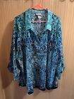 Women’s Plus Size Catherine’s Long Sleeve Button Up Shirt Size 3X
