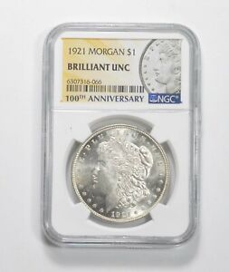 1921 100th Ann 2021 Special Label MS Unc Morgan Silver Dollar NGC