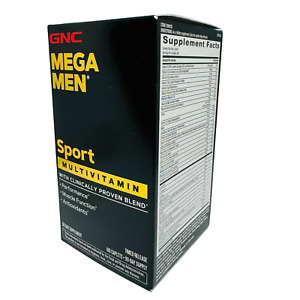 GNC Mega Men Sport Multivitamin for Men 180 Count Free Ship, Expiry 01/2026