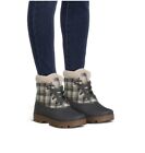 TIME AND TRU Plaid Duck Snow Boots W/ Fur Lining & Memory Foam Size 9