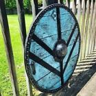 Viking Round shield Armor Templar Medieval Larp Warrior Wood & Steel Gift Item