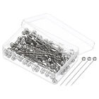 100Pcs Sewing Pins, Straight Pin with Plastic Pearlized Ball Head, Silver