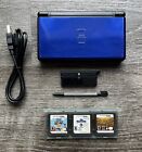 New ListingNINTENDO DS LITE Crimson Blue Console, USB Charging Cable, Style, And 3 Games