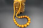 Authentic Baltic Amber Necklace Gift Ball Amber Yellow Necklace   auction