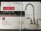 Delta Lorain Stainless Double Handle Bar and Prep Kitchen Faucet 28716LF-SS New