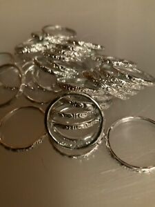 Lot of 32 Silver wedding ring wedding favors for holding scrolls or arts crafts