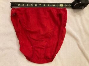 Warner's Hi-Cut Nylon Red UNISEX Panties, Size: 9 Mint Condition