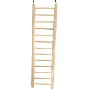 4001 15 Inch Natural Pine Hook Ladder - Chewable Climbable Bird Cage Ladder