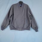 Dickies Men's Full Zip Work Jacket Quilted Lining Long Sleeve Gray Size XL